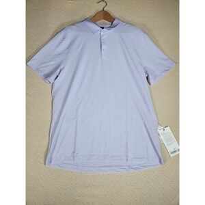 Lululemon Evolution Short Sleeve Polo Men Size XL Lavender Athletic Outdoor Golf